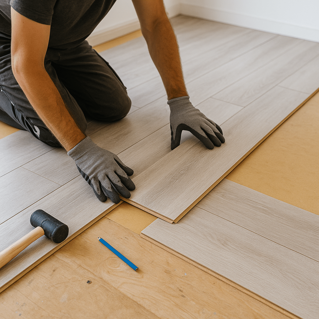 colocación de tarima flotante - instalación